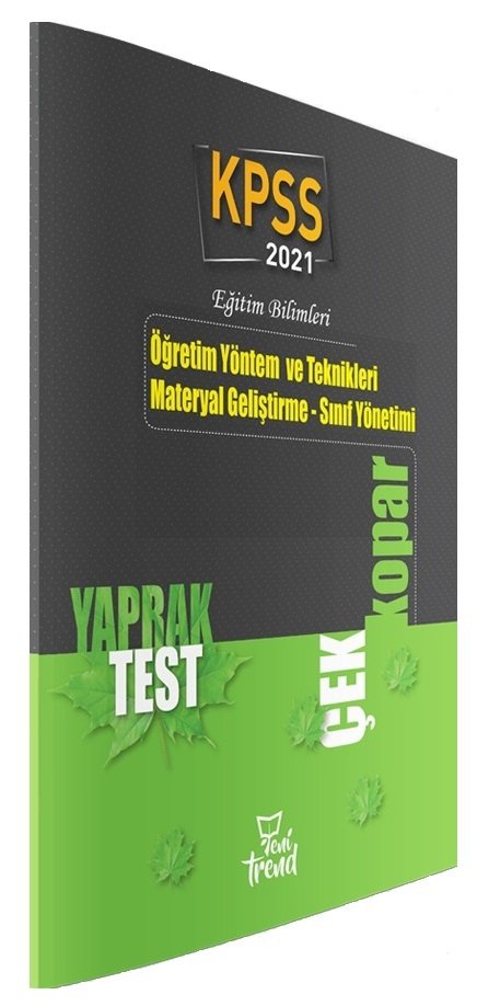 SÜPER FİYAT - Yeni Trend 2021 KPSS Eğitim Bilimleri Öğretim Yöntem Teknikleri Yaprak Test Yeni Trend Yayınları