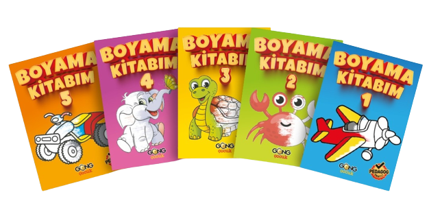 Gong Çocuk Okul Öncesi Boyama Kitabım 5 Kitap Set Gong Çocuk