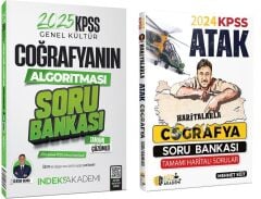 SÜPER FİYAT - Eğit + İndeks 2025 KPSS Haritalarla Atak Coğrafya + Soru Bankası 2 li Set - Mehmet Eğit Eğit + İndeks Akademi Yayıncılık