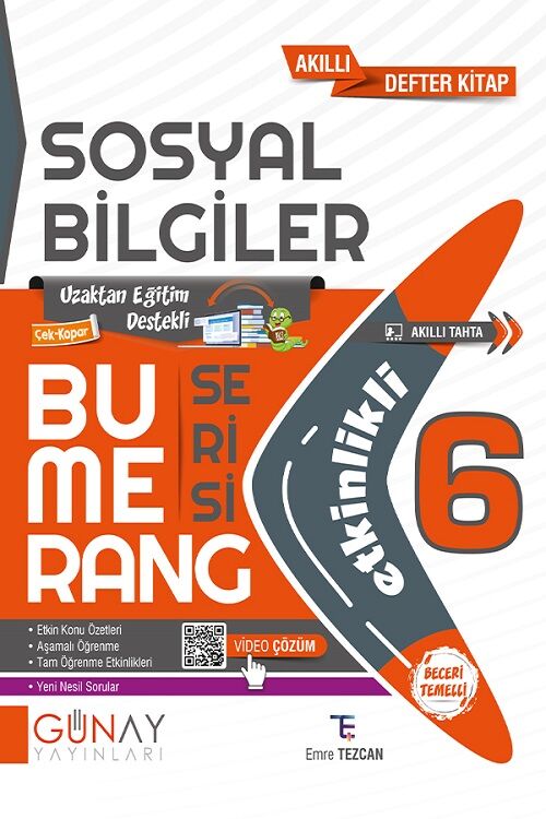 Günay 6. Sınıf Sosyal Bilgiler Bumerang Soru Bankası Günay Yayınları