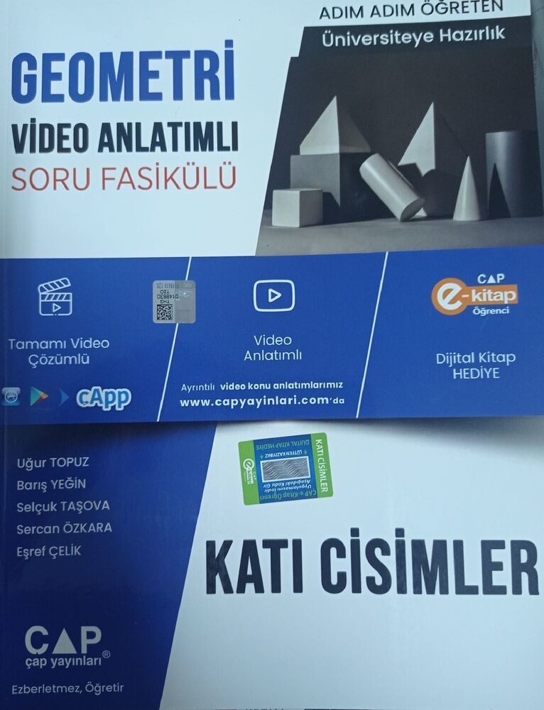 Çap Yayınları YKS TYT AYT Geometri Katı Cisimler Video Anlatımlı Soru Çap Yayınları