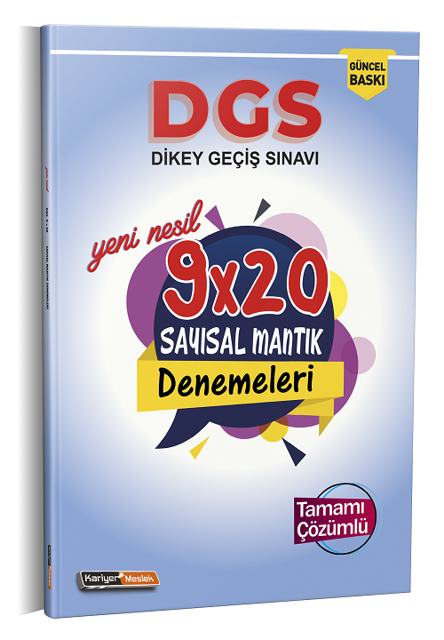 Kariyer Meslek DGS Sayısal Mantık 9x20 Deneme Kariyer Meslek Yayınları