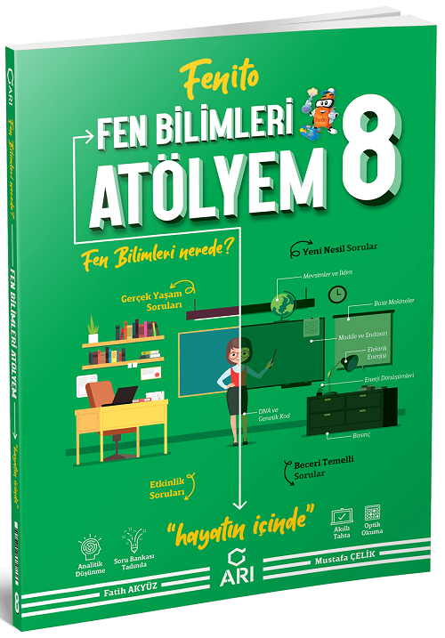 SÜPER FİYAT - Arı Yayınları 8. Sınıf Fenito Fen Bilimleri Atölyem Arı Yayınları