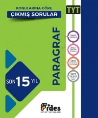 Fides YKS TYT Paragraf Son 15 Yıl Konularına Göre Çıkmış Sorular Soru Bankası Fides Yayınları