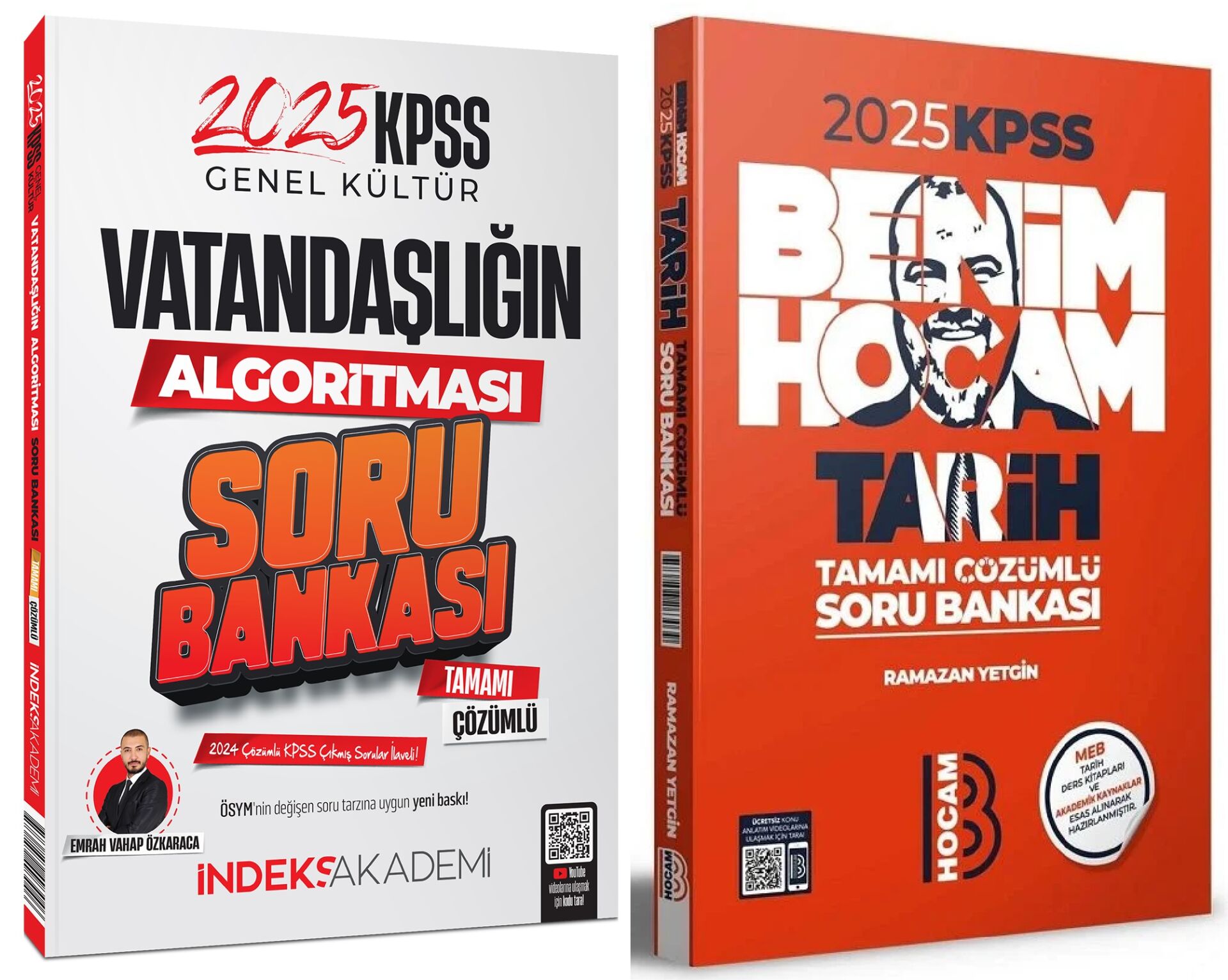 Benim Hocam + İndeks 2025 KPSS Tarih + Vatandaşlık Soru Bankası 2 li Set - Ramazan Yetgin Benim Hocam + İndeks Akademi Yayınları