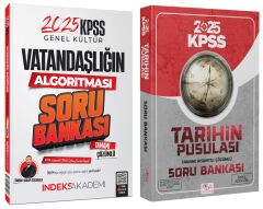 CBA + İndeks 2025 KPSS Tarihin Pusulası + Vatandaşlık Soru Bankası 2 li Set - İsmail Adıgüzel CBA + İndeks Akademi Yayınları