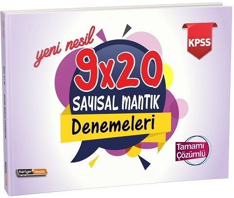 SÜPER FİYAT - Kariyer Meslek KPSS Sayısal Mantık 9x20 Deneme Kariyer Meslek Yayınları