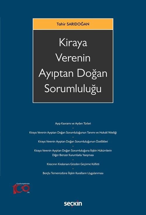 Seçkin Kiraya Verenin Ayıptan Doğan Sorumluluğu - Tahir Sarıdoğan Seçkin Yayınları