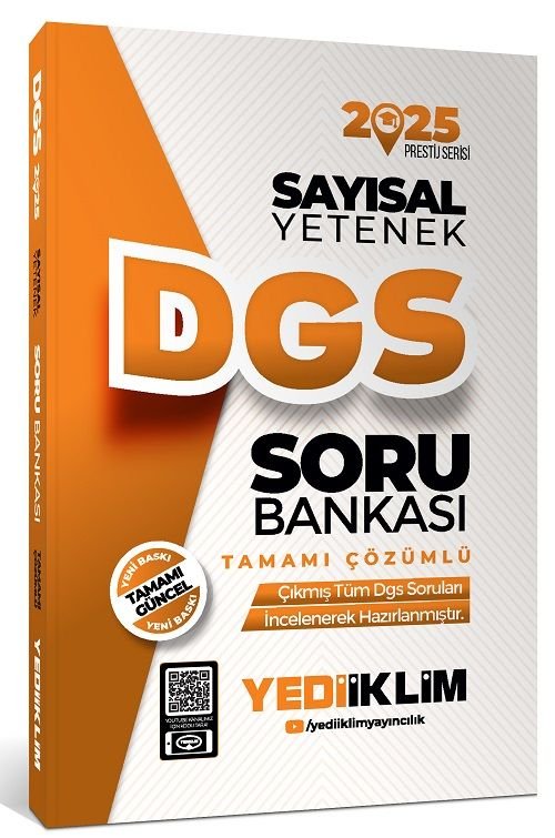 Yediiklim 2025 DGS Prestij Sayısal Yetenek Soru Bankası Çözümlü Yediiklim Yayınları