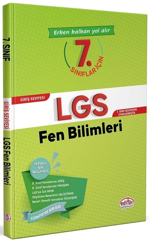 Editör 7. Sınıf LGS Fen Bilimleri Soru Bankası Editör Yayınları