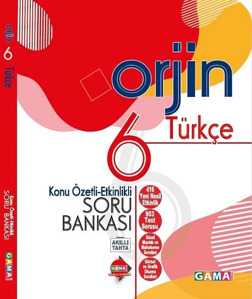 Gama 6. Sınıf Türkçe Orjin Konu Özetli Soru Bankası Gama Yayınları