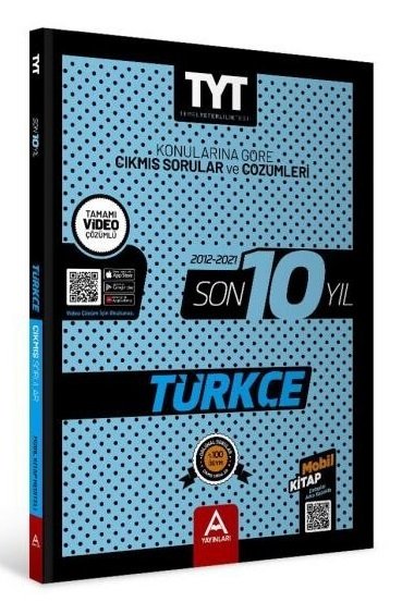 A Yayınları YKS TYT Türkçe Son 10 Yıl Çıkmış Sorular 2012-2021 A Yayınları