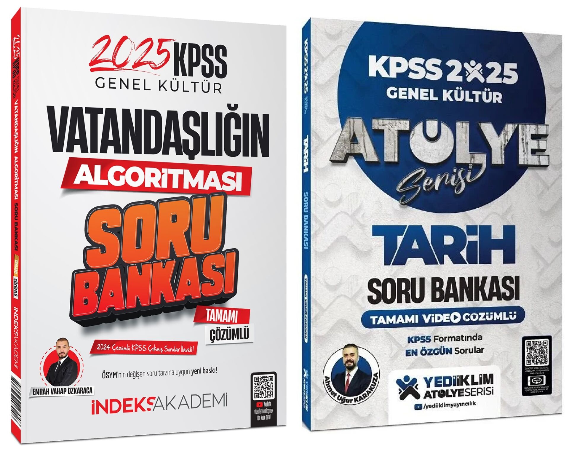 Yediiklim + İndeks 2025 KPSS Tarih Atölye + Vatandaşlık Soru Bankası 2 li Set - Ahmet Uğur Karakuza Yediiklim + İndeks Akademi Yayınları