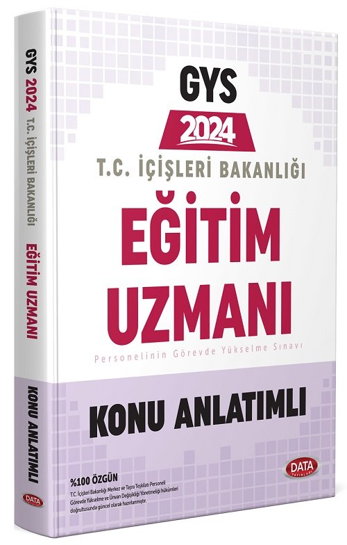 Data 2024 GYS İçişleri Bakanlığı Eğitim Uzmanı Konu Anlatımlı Görevde Yükselme Data Yayınları