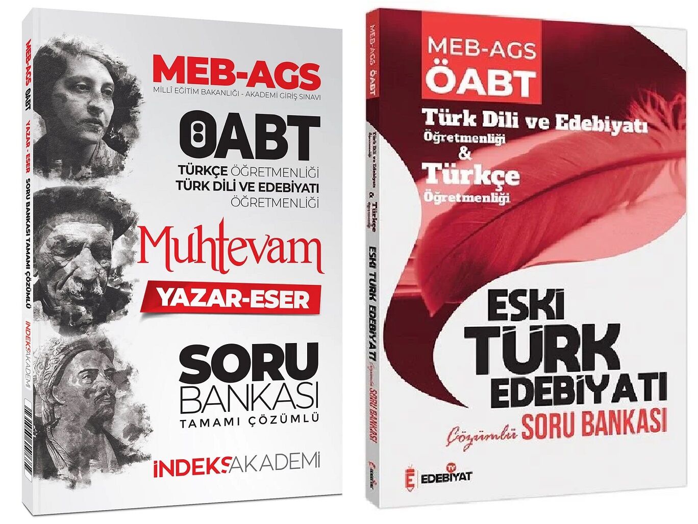 Edebiyat TV + İndeks 2025 ÖABT MEB-AGS Türk Dili Edebiyatı ve Türkçe Eski Türk Edebiyatı + Muhtevam Yazar Eser Soru Bankası 2 li Set Edebiyat TV + İndeks Akademi Yayınları