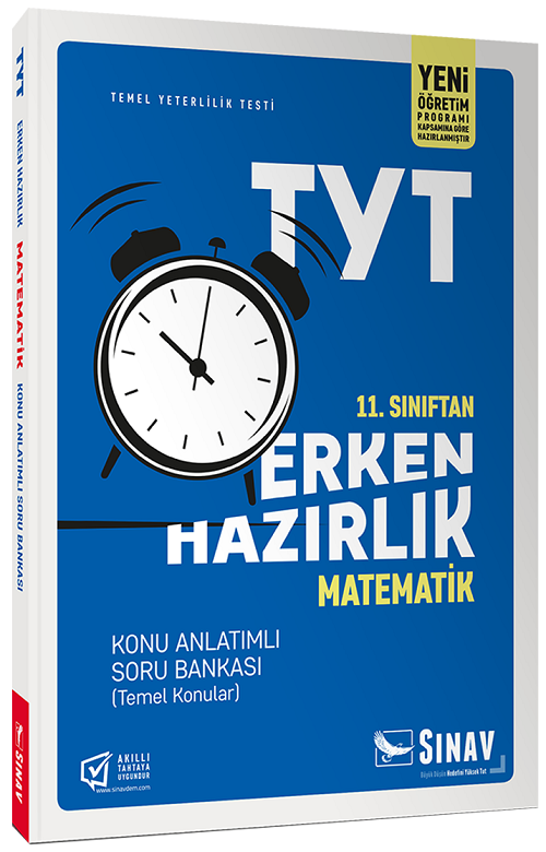 Sınav YKS TYT 11. Sınıftan Erken Hazırlık Matematik Konu Anlatımlı Soru Bankası Sınav Yayınları