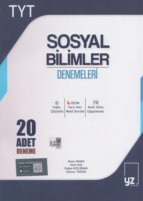 YZ Yayınları YKS TYT Sosyal Bilimler 20 Deneme YZ Yayınları