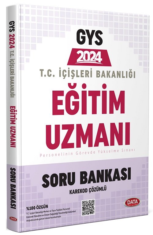 Data 2024 GYS İçişleri Bakanlığı Eğitim Uzmanı Soru Bankası Görevde Yükselme Data Yayınları