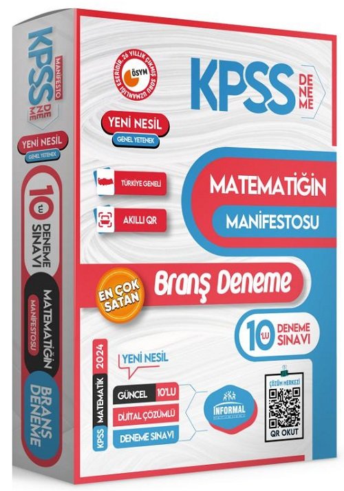 İnformal 2024 KPSS Matematiğin Manifestosu 10 Deneme Çözümlü İnformal Yayınları