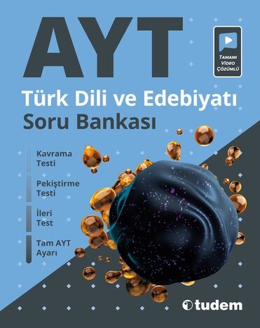 Tudem YKS AYT Türk Dili ve Edebiyatı Soru Bankası Video Çözümlü Tudem Yayınları