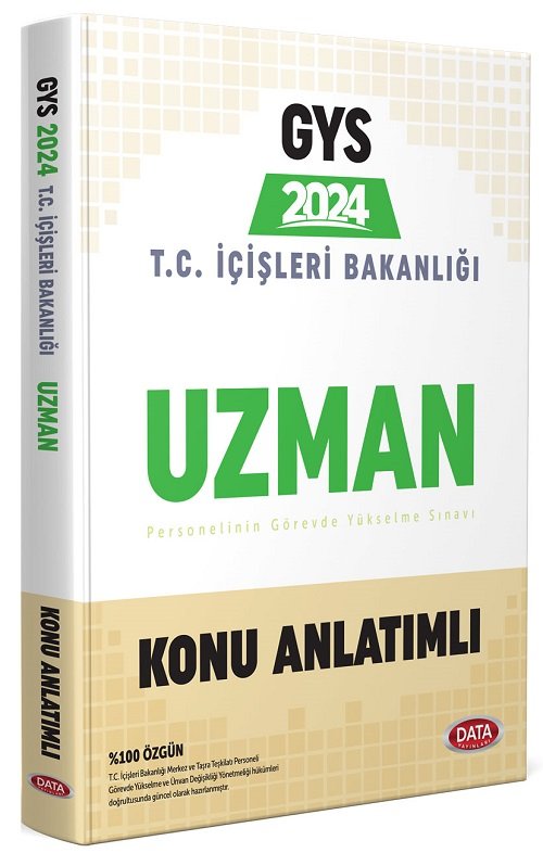 Data 2024 GYS İçişleri Bakanlığı Uzman Konu Anlatımlı Görevde Yükselme Data Yayınları