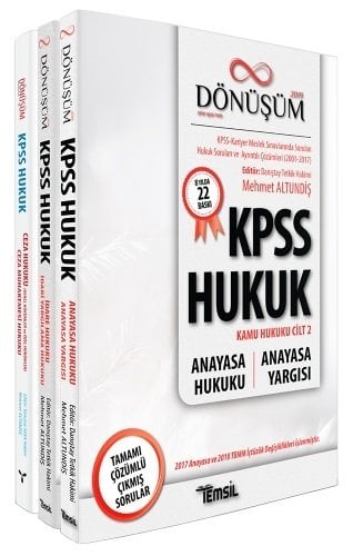 Temsil 2019 KPSS DÖNÜŞÜM HUKUK Kamu Hukuku Çıkmış Sorular Çözümlü 3 Cilt Set Temsil Yayınları