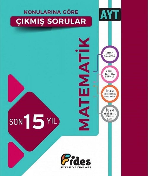 Fides YKS AYT Matematik Son 15 Yıl Konularına Göre Çıkmış Sorular Soru Bankası Fides Yayınları