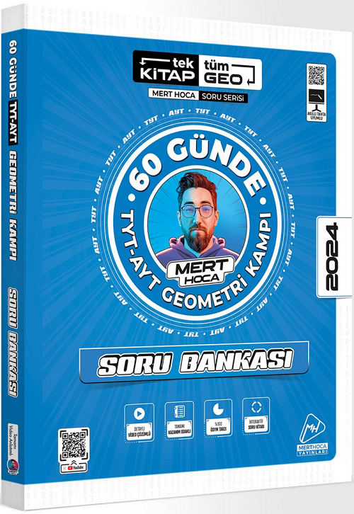 Mert Hoca 2024 YKS TYT AYT 60 Günde Geometri Kampı Soru Bankası Mert Hoca Yayınları