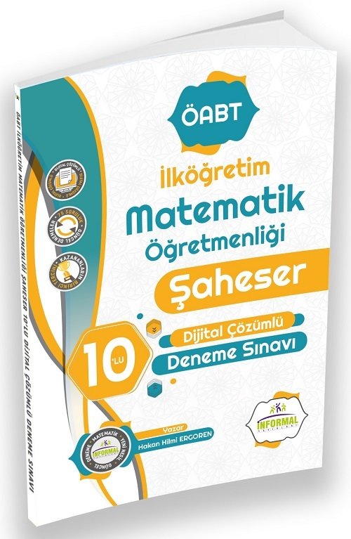 İnformal ÖABT İlköğretim Matematik Öğretmenliği Şaheser 10 Deneme Dijital Çözümlü İnformal Yayınları