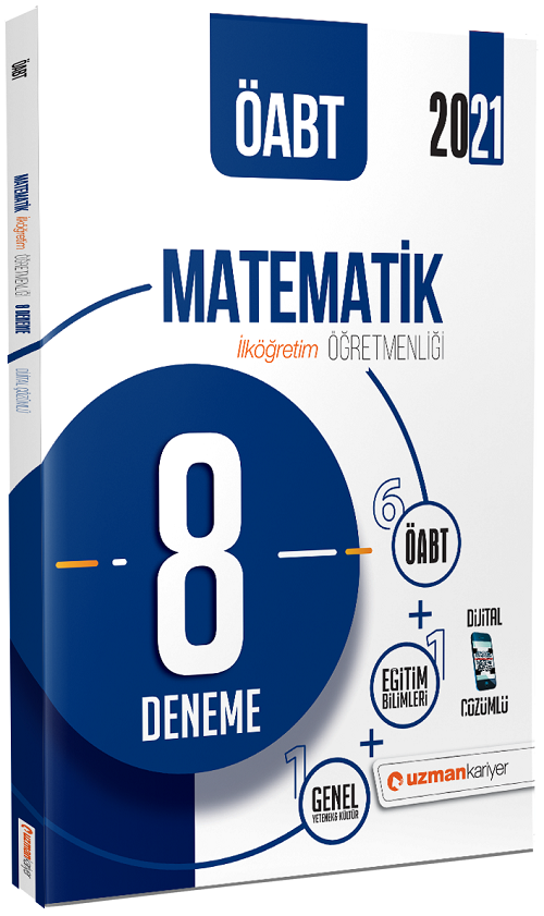 SÜPER FİYAT - Uzman Kariyer 2021 ÖABT İlköğretim Matematik Öğretmenliği 8 Deneme Dijital Çözümlü Uzman Kariyer Yayınları