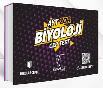 Karekök YKS AYT Biyoloji Zor Cep Test Karekök Yayınları