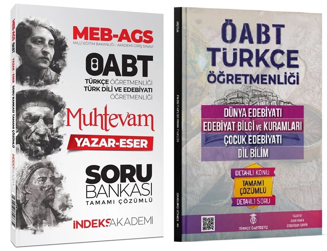 Türkçe ÖABTDEYİZ + İndeks 2025 ÖABT MEB-AGS Türkçe Dünya Edebiyatı, Çocuk Edebiyatı, Dil Bilim + Muhtevam Yazar Eser Soru Bankası 2 li Set - Enes Kaan Şahin, Asım Kara Türkçe ÖABTDEYİZ + İndeks Akademi Yayıncılık