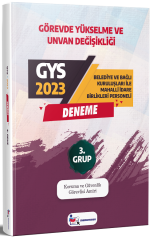 Memur Sınav 2023 GYS Yerel Yönetimler Koruma ve Güvenlik Görevlisi Amiri 3. Grup Deneme Görevde Yükselme Memur Sınav