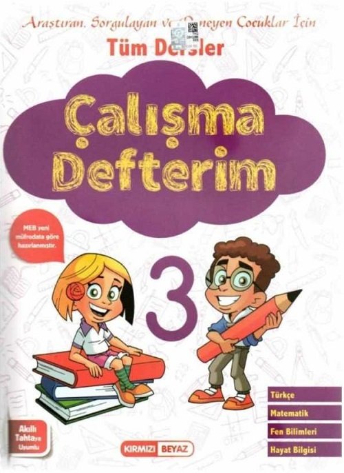 Kırmızı Beyaz 3. Sınıf Tüm Dersler Çalışma Defteri Kırmızı Beyaz Yayınları