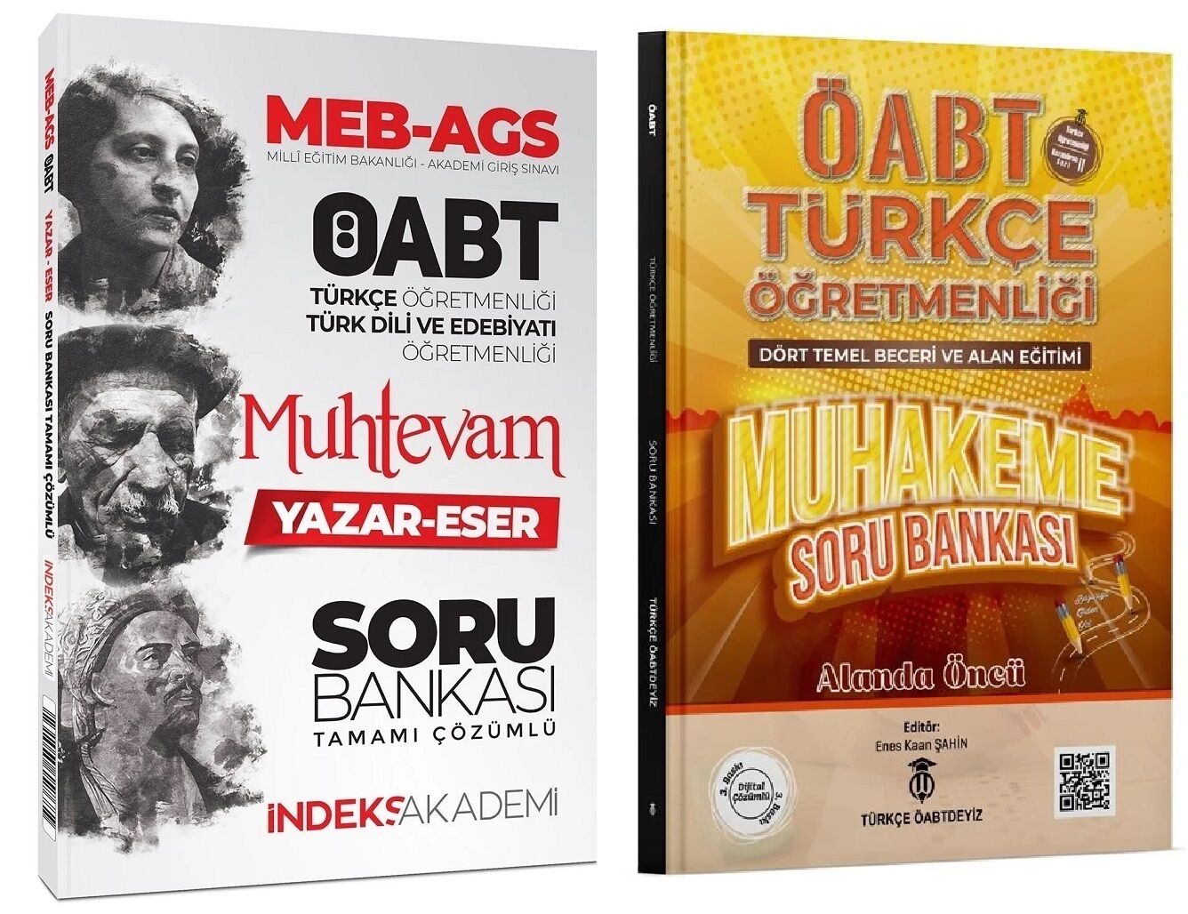 Türkçe ÖABTDEYİZ + İndeks 2025 ÖABT MEB-AGS Türkçe Dört Temel Beceri ve Alan Eğitimi Muhakeme + Muhtevam Yazar Eser Soru Bankası 2 li Set - Enes Kaan Şahin Türkçe ÖABTDEYİZ + İndeks Akademi Yayıncılık