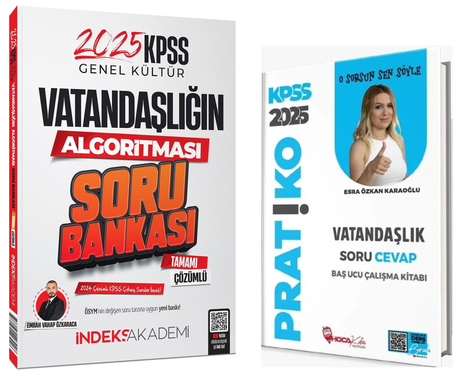 Hoca Kafası + İndeks 2025 KPSS Vatandaşlık Pratiko Soru Bankası 2 li Set - Esra Özkan Karaoğlu Hoca Kafası + İndeks Akademi Yayınları