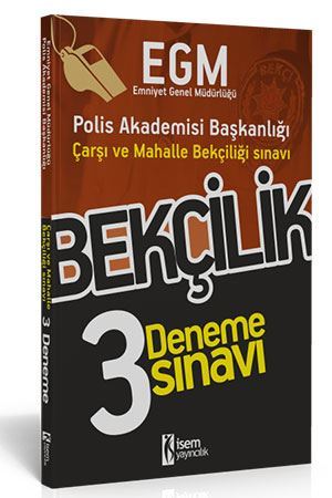 İsem Çarşı ve Mahalle Bekçiliği Sınavı 3 Deneme Sınavı İsem Yayınları