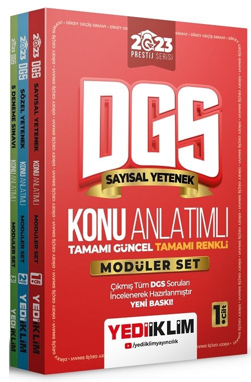 Yediiklim 2023 DGS Prestij Konu Anlatımlı Modüler Set Yediiklim Yayınları