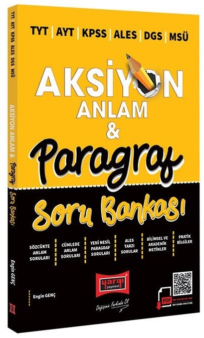 SÜPER FİYAT - Yargı TYT AYT KPSS ALES DGS MSÜ Anlam ve Paragraf Aksiyon Soru Bankası Çözümlü Yargı Yayınları