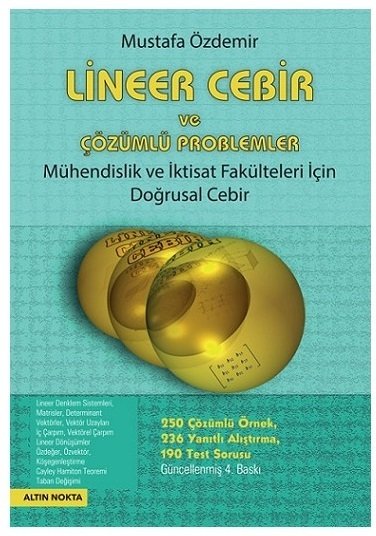 Altın Nokta Lineer Cebir ve Çözümlü Problemler ​- Mustafa Özdemir Altın Nokta Yayınları