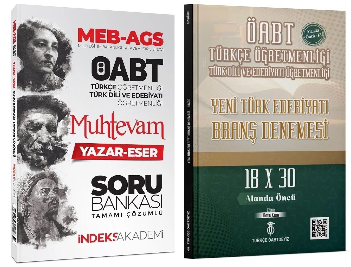 Türkçe ÖABTDEYİZ + İndeks 2025 ÖABT MEB-AGS Türkçe-Türk Dili Edebiyatı Yeni Türk Edebiyatı Muhtevam Yazar Eser Soru Bankası + 18x30 Deneme 2 li Set - Asım Kara Türkçe ÖABTDEYİZ + İndeks Akademi Yayıncılık