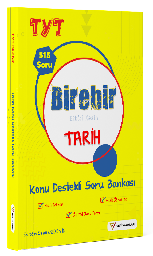 Veri Yayınları YKS TYT Tarih Birebir Konu Destekli Soru Bankası Veri Yayınları