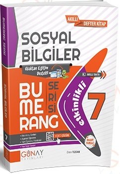 Günay 7. Sınıf Sosyal Bilgiler Bumerang Akıllı Defter Günay Yayınları