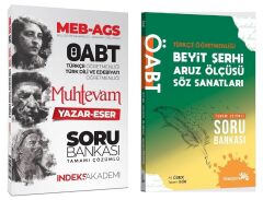 Türkçecim TV + İndeks 2025 ÖABT MEB-AGS Türkçe Beyit Şerhi + Muhtevam Yazar Eser Soru Bankası 2 li Set - Ali Özbek, Taner Gök Türkçecim TV + İndeks Akdemi Yayınları