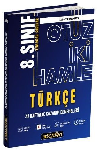 Startfen 8. Sınıf Türkçe 32 Haftalık Kazanım Denemeleri Startfen Yayınları