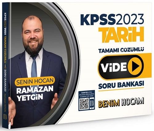 Benim Hocam 2023 KPSS Tarih Video Soru Bankası Çözümlü - Ramazan Yetgin Benim Hocam Yayınları