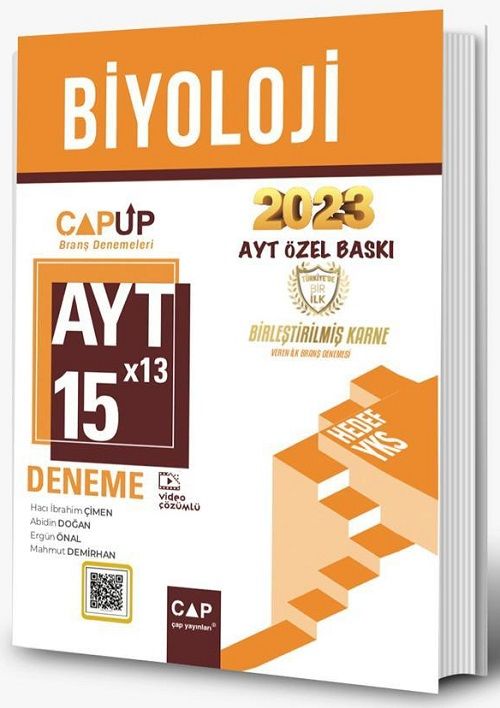 Çap Yayınları 2023 YKS AYT Biyoloji Birleştirilmiş Karne 15x13 UP Deneme Özel Baskı Çap Yayınları