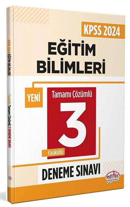 Editör 2024 KPSS Eğitim Bilimleri Fasikül 3 Deneme Çözümlü Editör Yayınları