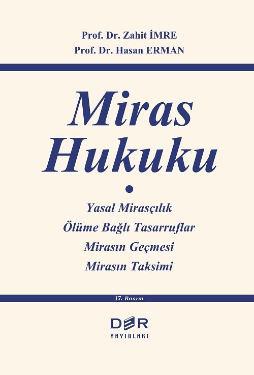 Der Yayınları Miras Hukuku 17. Basım - Hasan Erman, Zahit İmre Der Yayınları