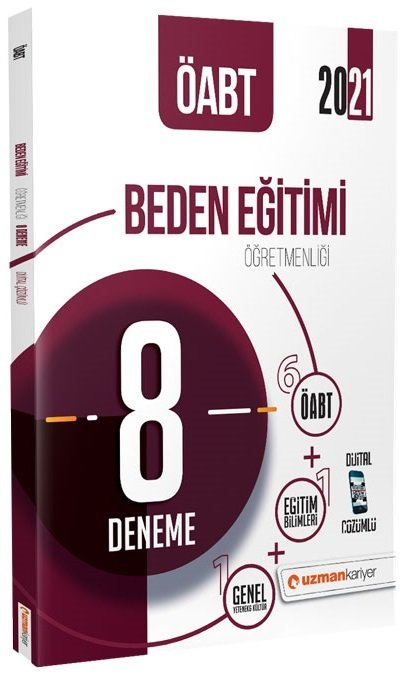 SÜPER FİYAT - Uzman Kariyer 2021 ÖABT Beden Eğitimi Öğretmenliği 8 Deneme Dijital Çözümlü Uzman Kariyer Yayınları